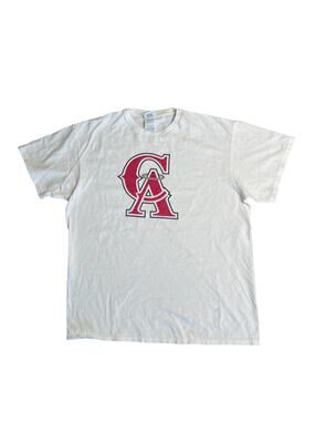 DELTA PRO WEIGHT White Red California Angels T-Shirt Men’s Size Large